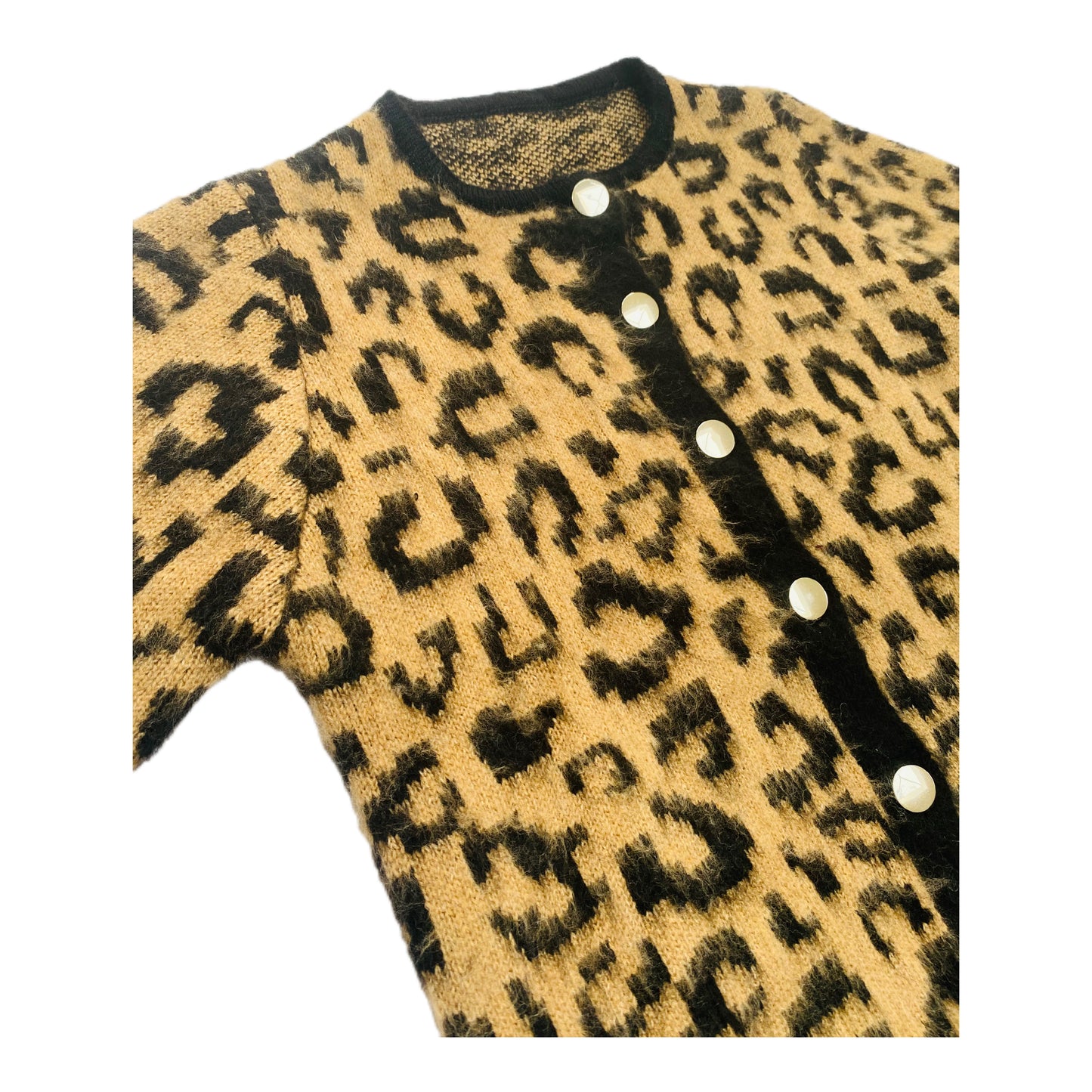 Women's Leopard Print Button-Up Cardigan