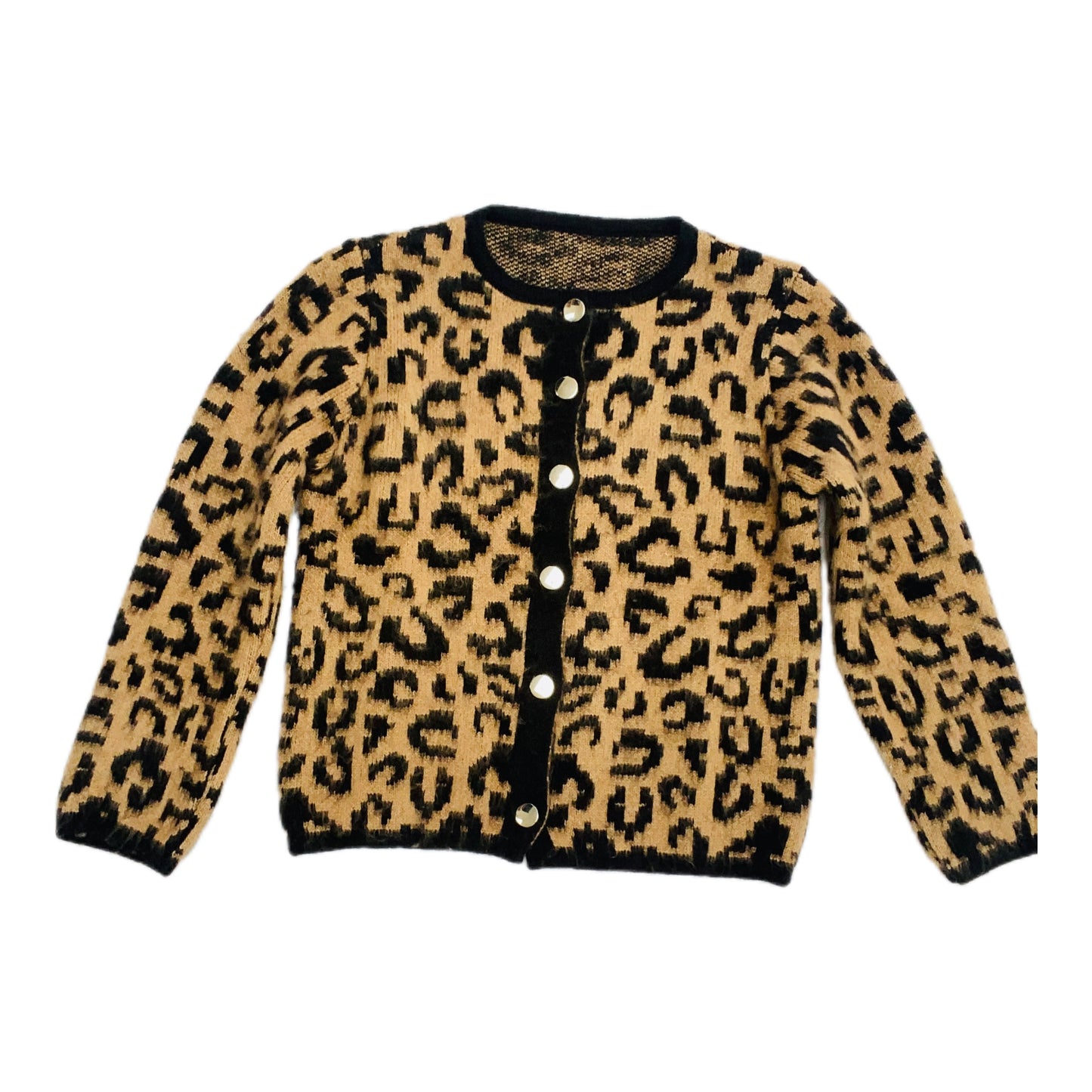 Women's Leopard Print Button-Up Cardigan